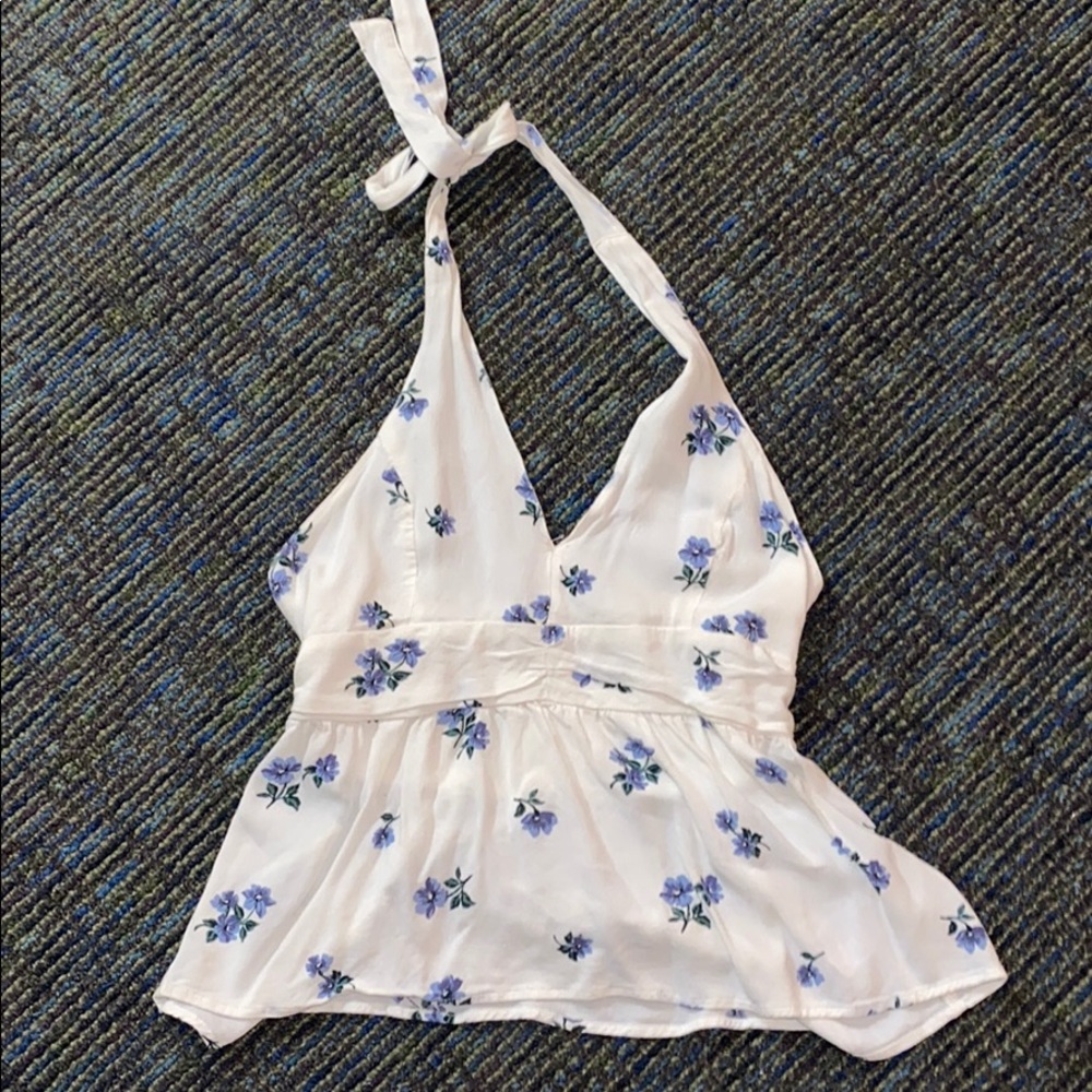 American Eagle White Floral tank top